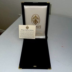 Antique Original Faberge Brand Blue Velvet Picture Frame Presentation Box.